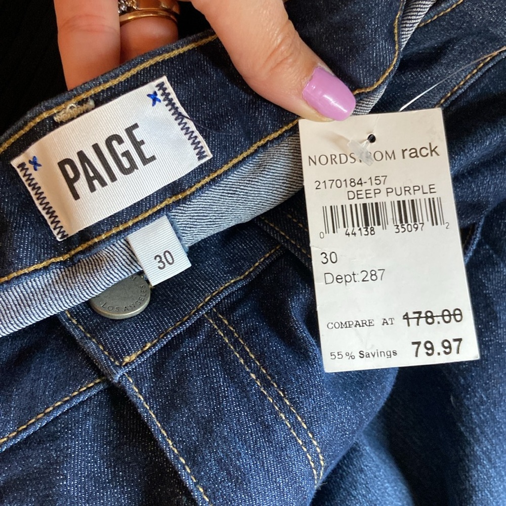 PAIGE Deep Purple Kylie Crop Jeans. Size 30 - Picture 11 of 11